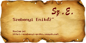 Szebenyi Enikő névjegykártya