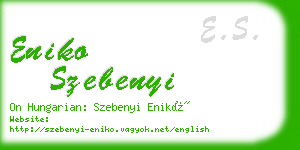 eniko szebenyi business card